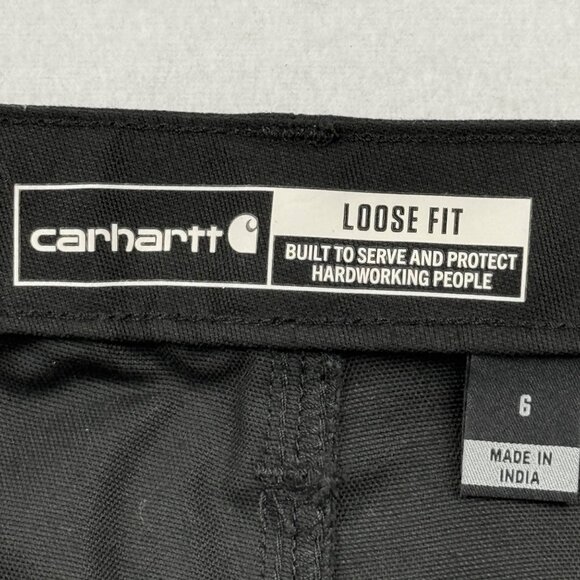 Carhartt Women's Rugged Flex Black Canvas Work Shorts Size 6 NWT 10" Inseam - Picture 7 of 12
